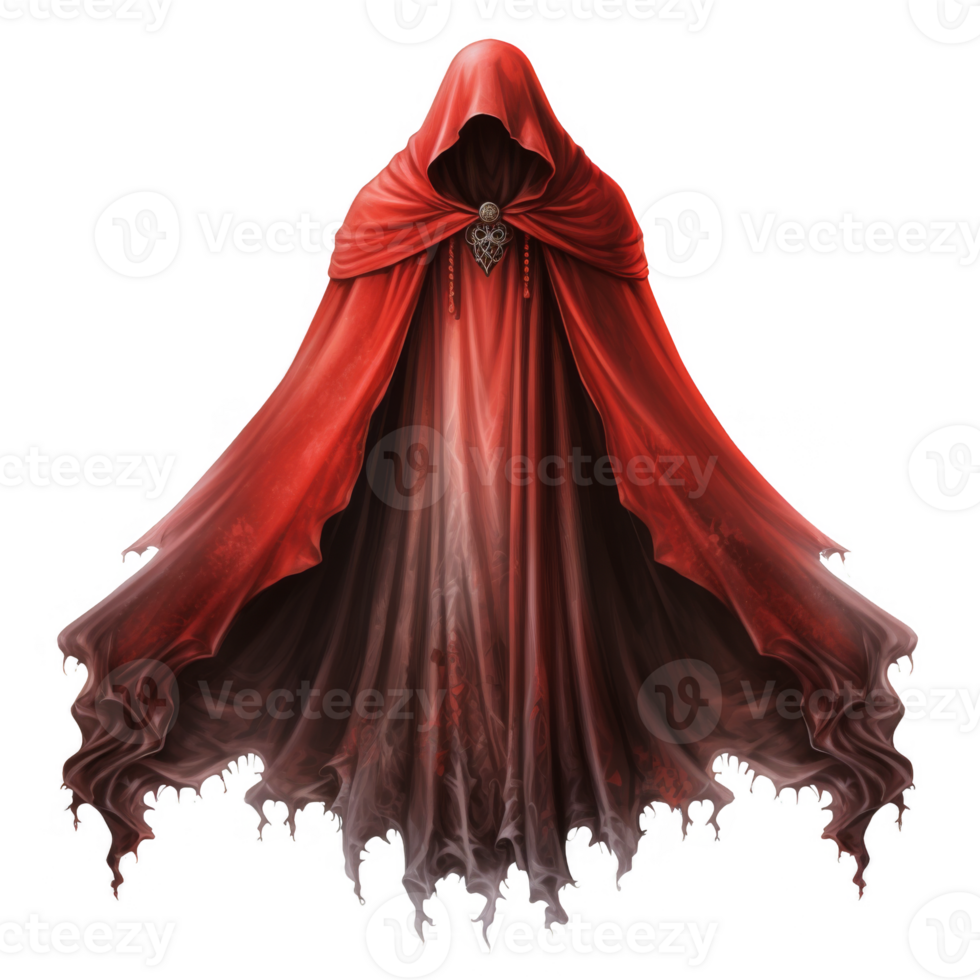 An Enigmatic Figure Cloaked in a Flowing Crimson Robe with a Heart Pendant. png
