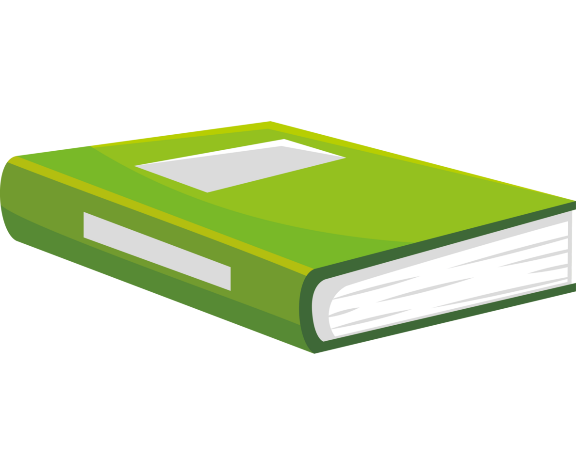 green closed text book png