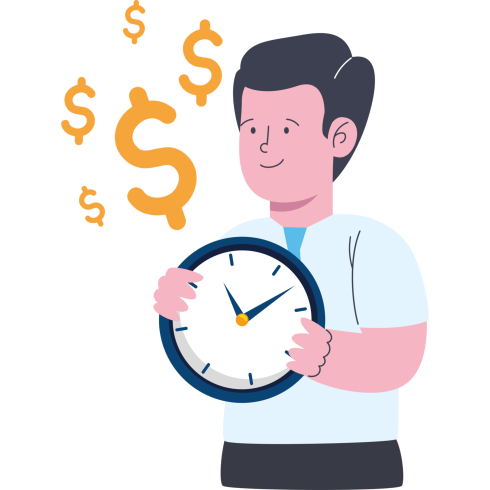 business man with time png