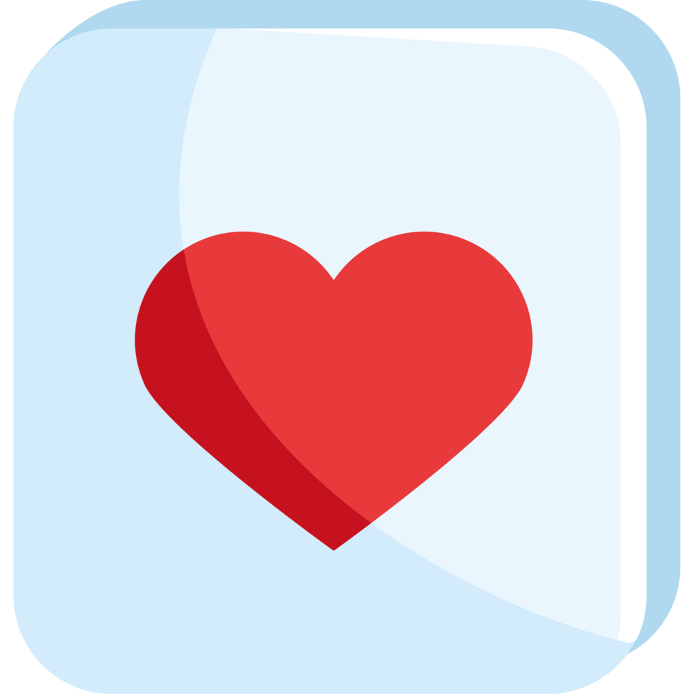 red heart in button png