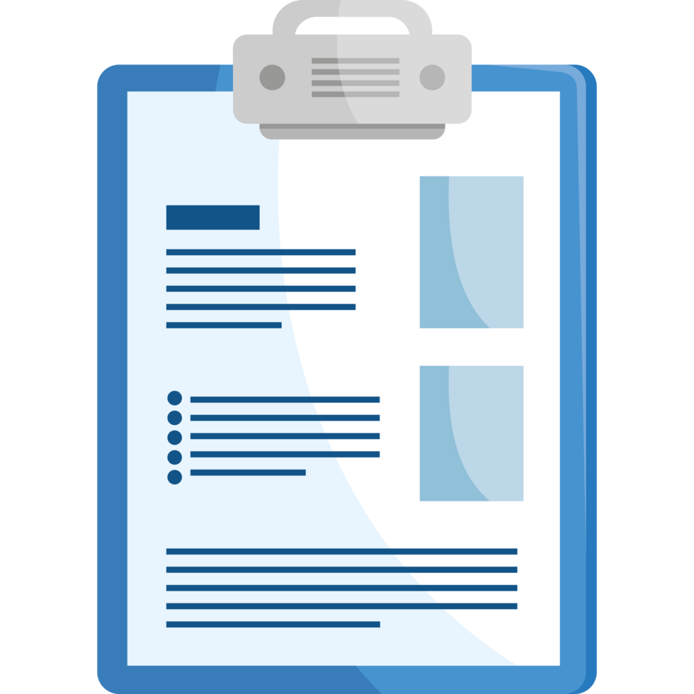 clipboard with paper document png