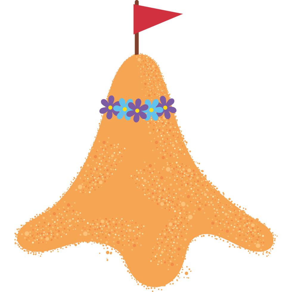 songkran sand castle with flags png