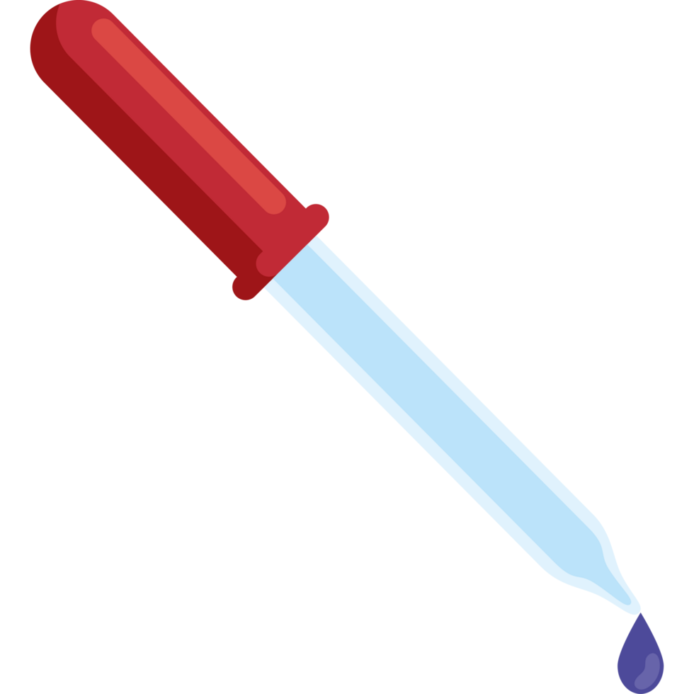 Blue liquid in test tube for medical research png