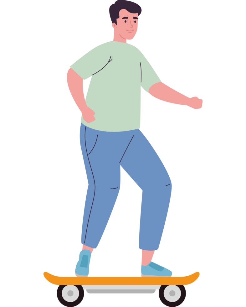 Boy on skateboard png