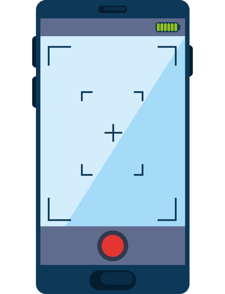 Camera in phone screen png