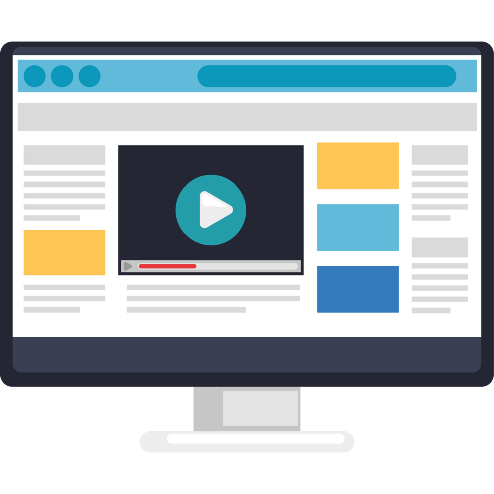 screen computer broadcasting png