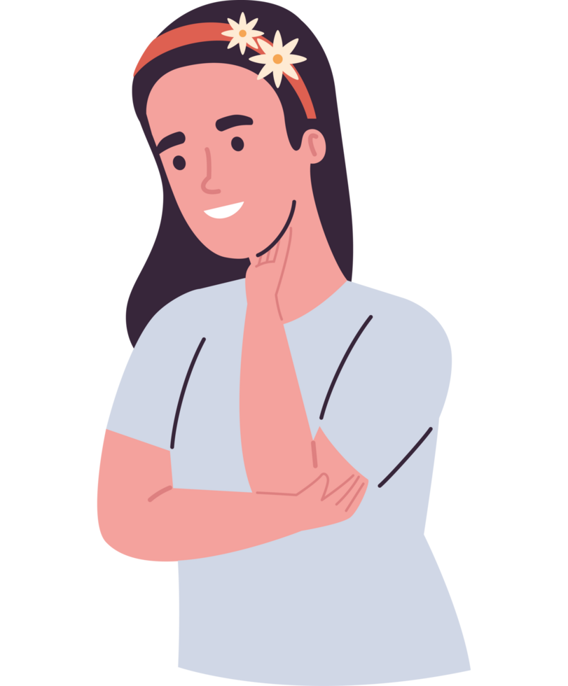 Cheerful young woman png