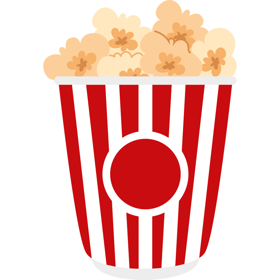 bucket with pop corn png
