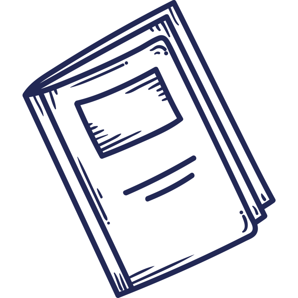 school book doodle icon png