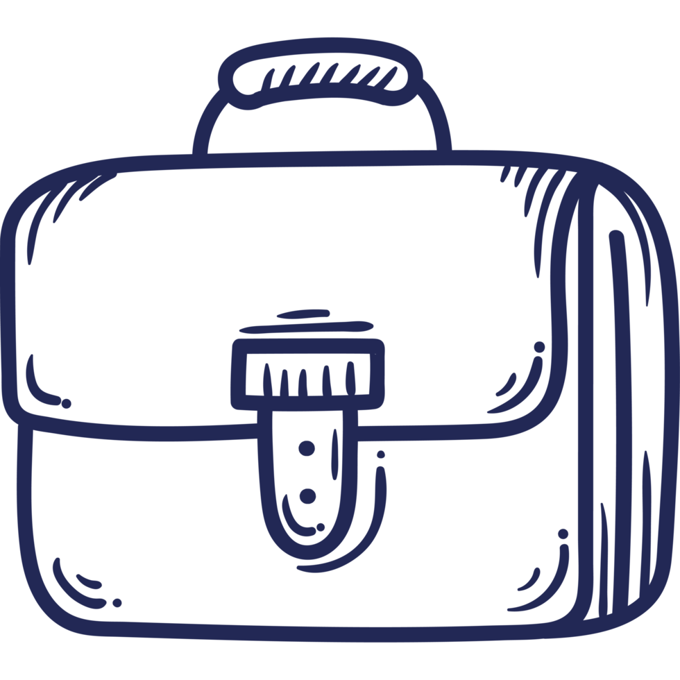 briefcase doodle icon png