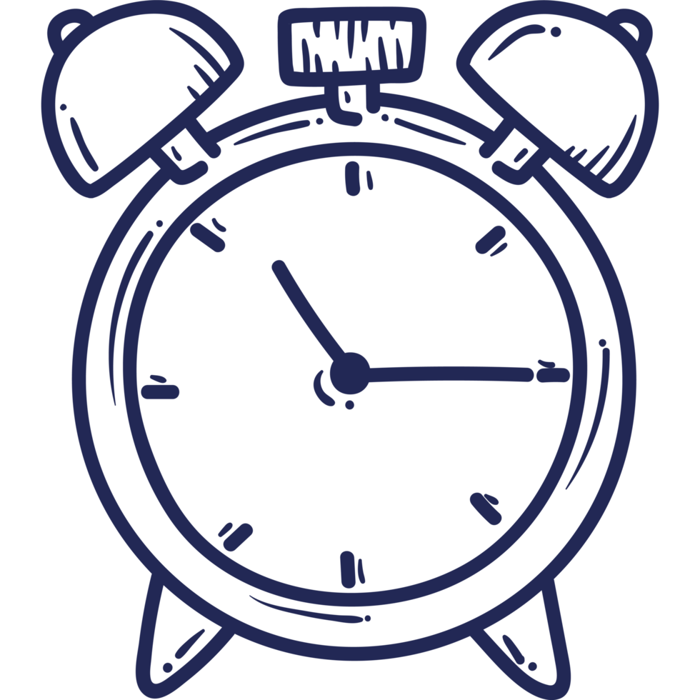 alarm clock doodle icon png