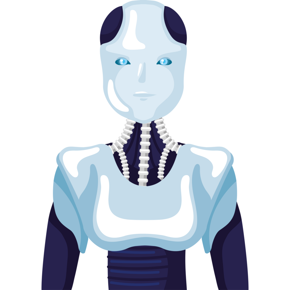 robot ai technology front view png