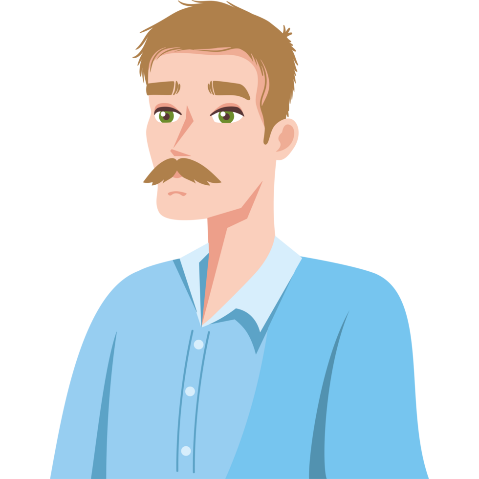 blond man with moustache png