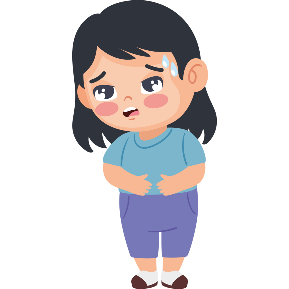 kid sick sweating png
