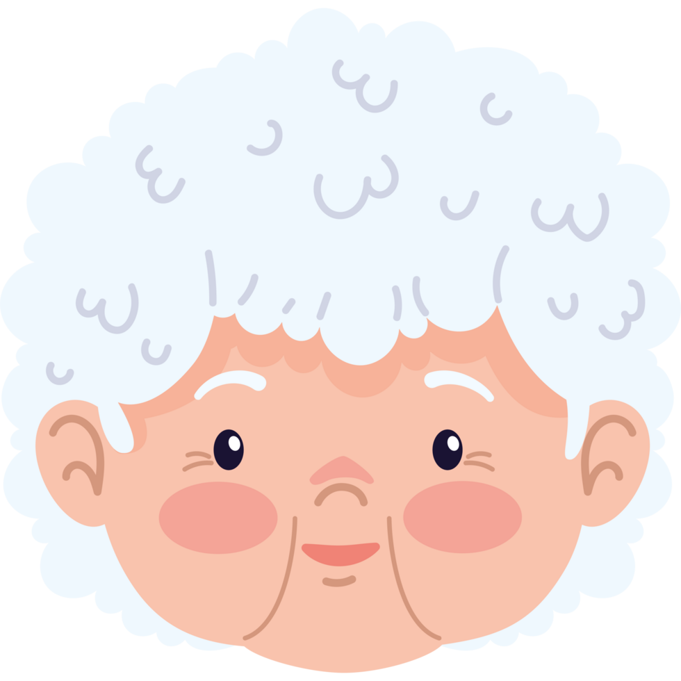 grandma happy head png