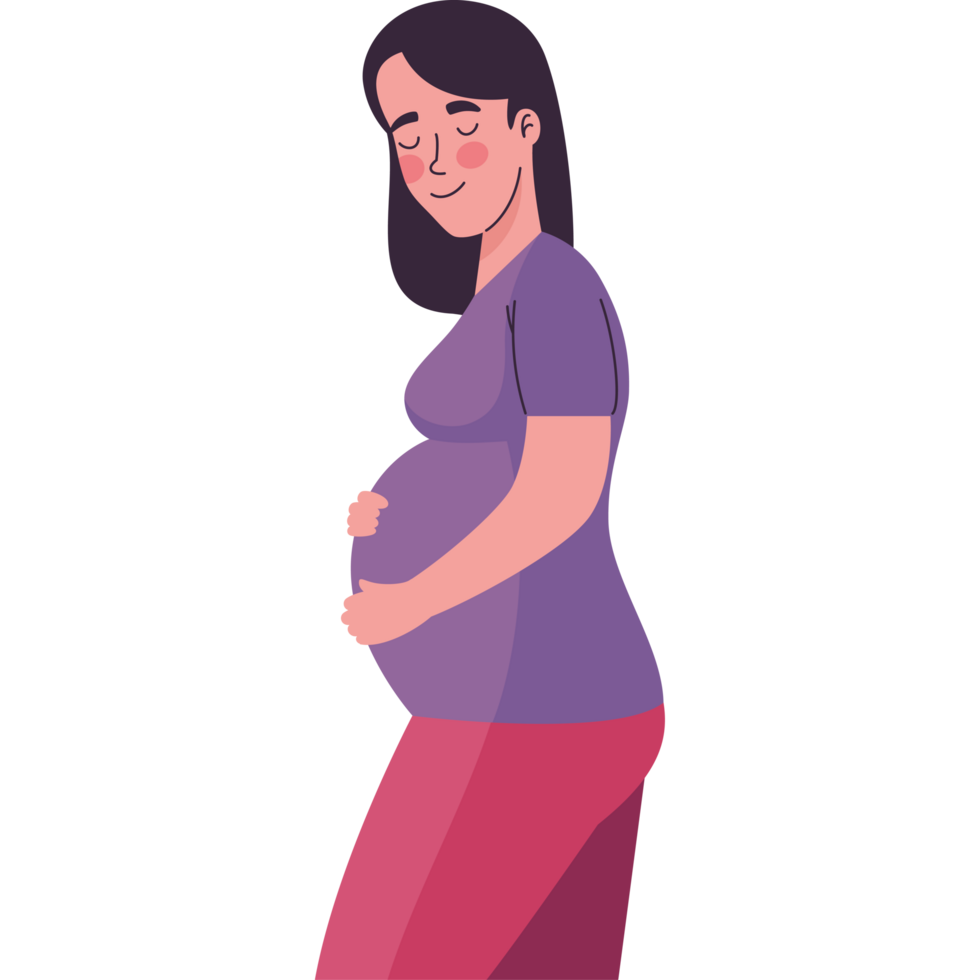 months pregnant woman isolated png