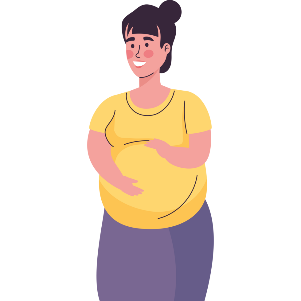 months pregnant character png