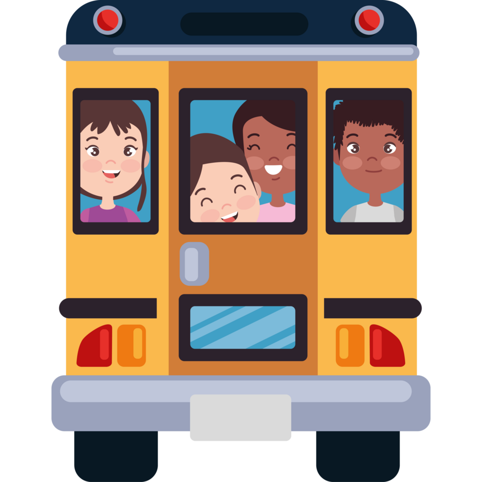 students bus isolated png