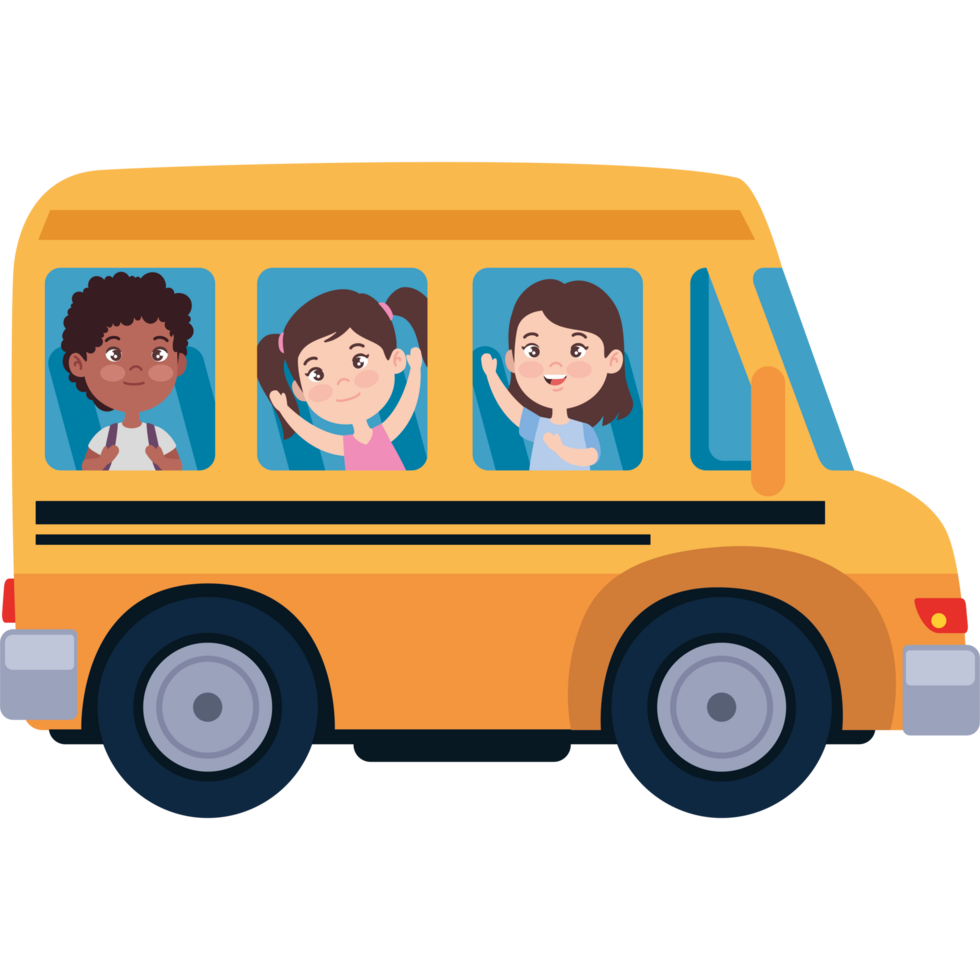 students bus side view png