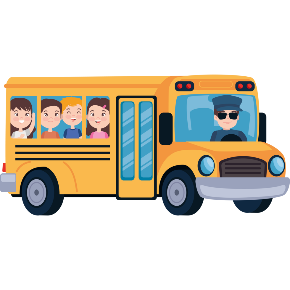 students bus transport png