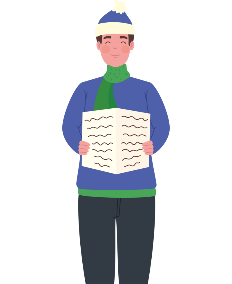 christmas man with wish list png