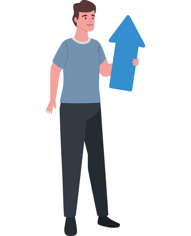 person choosing direction isolated png