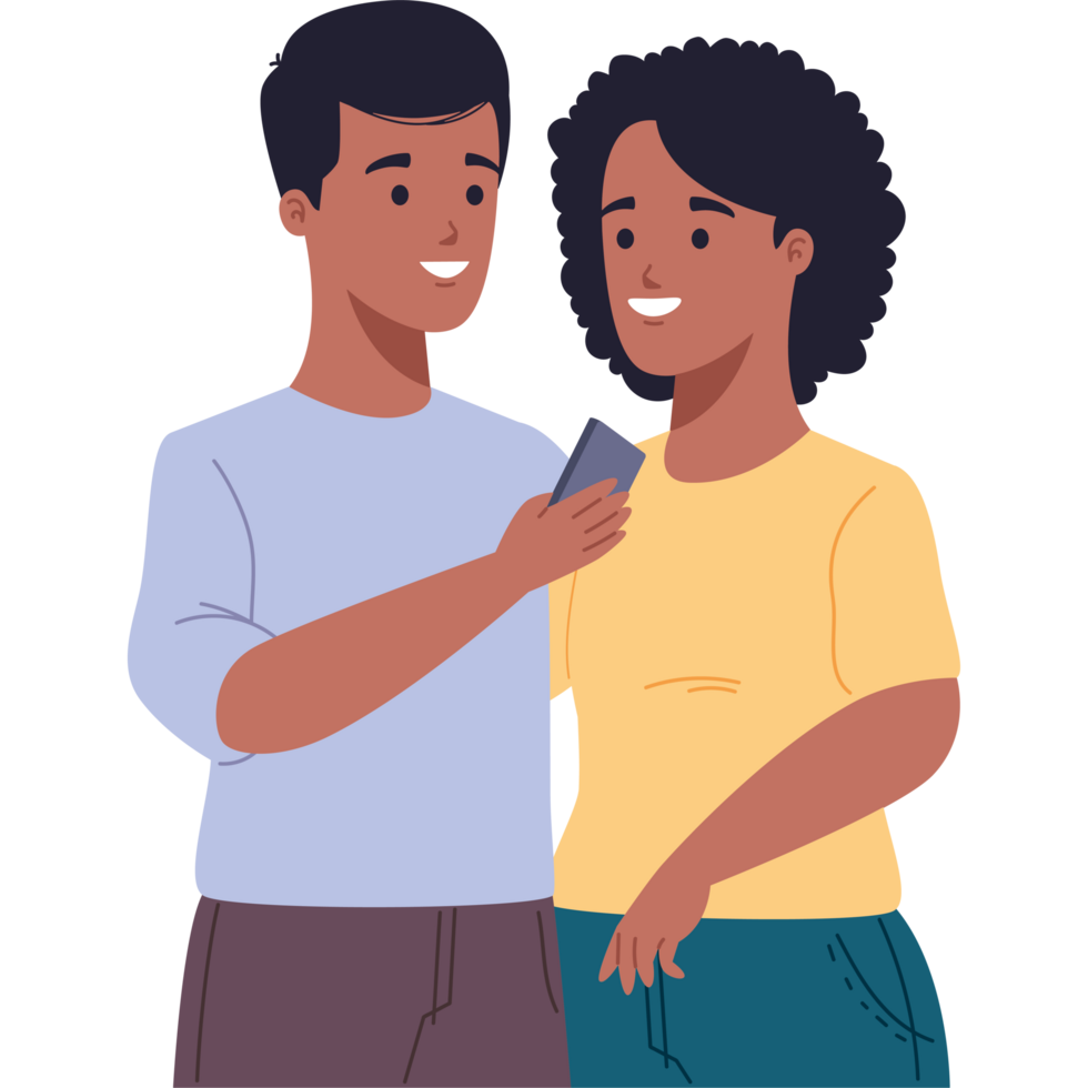 using smartphone people png