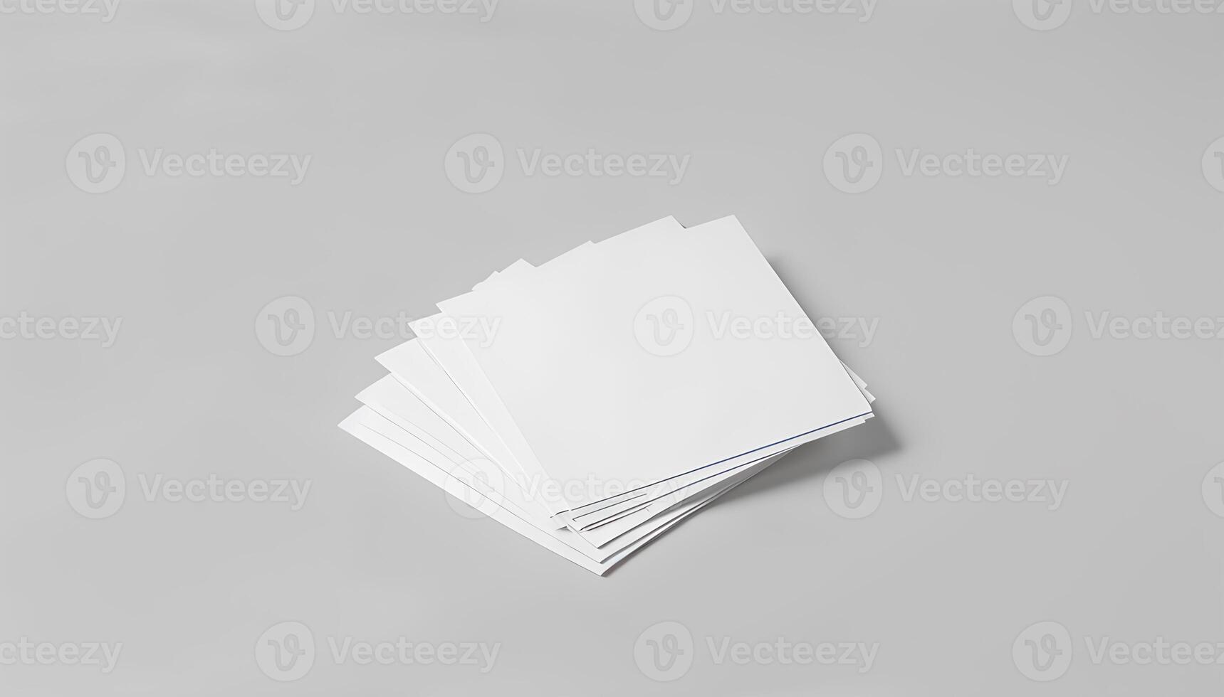 Blank white playing cards face mock up, isolated. photo