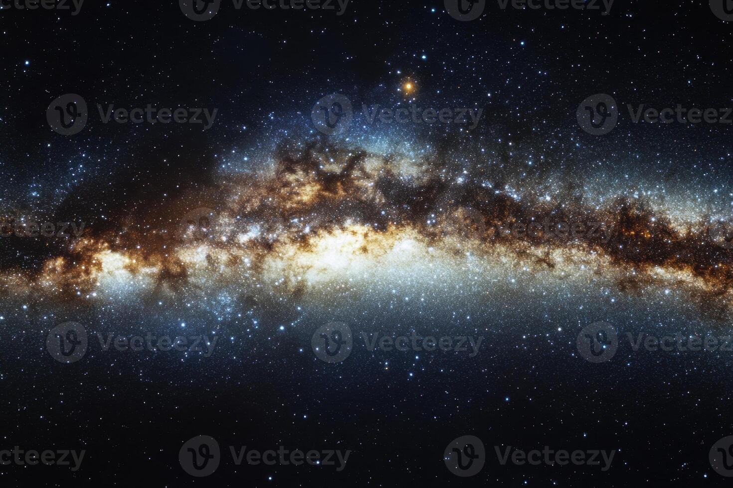 Milky Way galaxy with stars and cosmic dust. photo