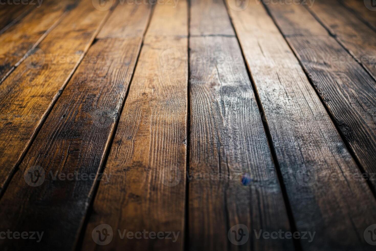 Rustic wooden floor with a warm, inviting feel. photo