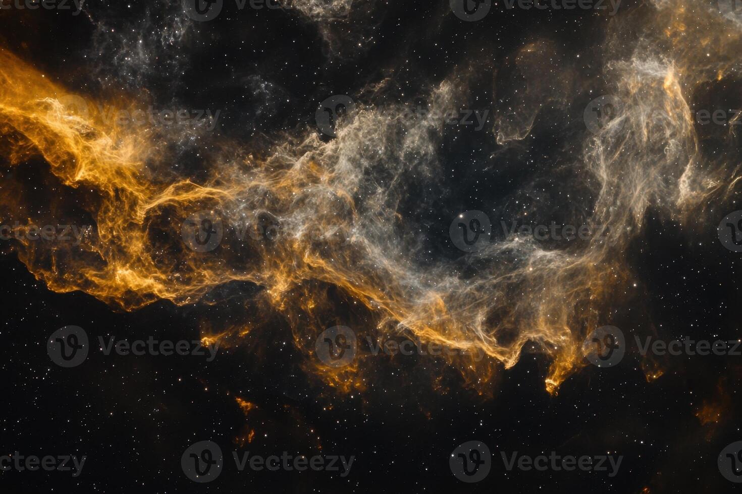 A celestial swirl of glowing gas and dust in deep space. photo