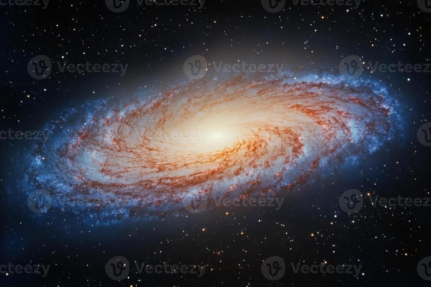 A stunning image of a spiral galaxy in space, with a bright core and swirling arms. photo