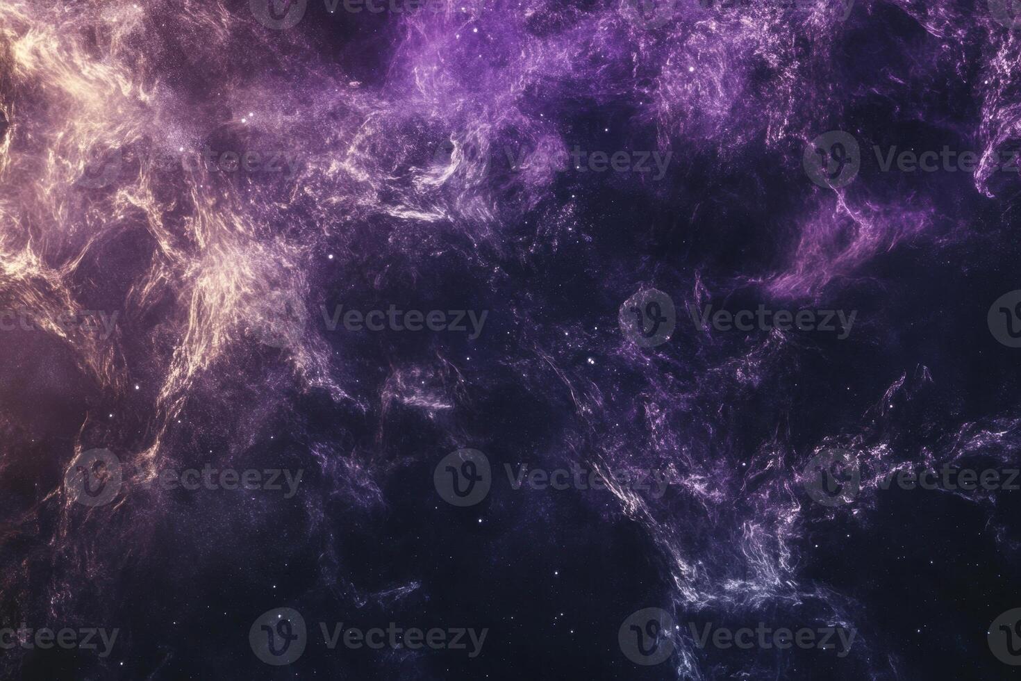 Abstract cosmic background with purple and orange nebula. photo