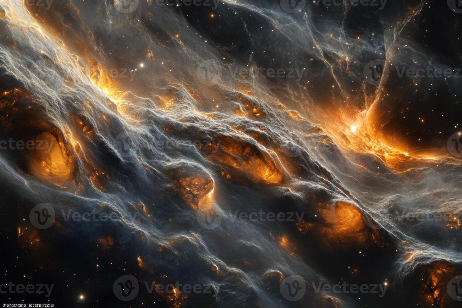 Nebula gas and stars in the cosmos. photo