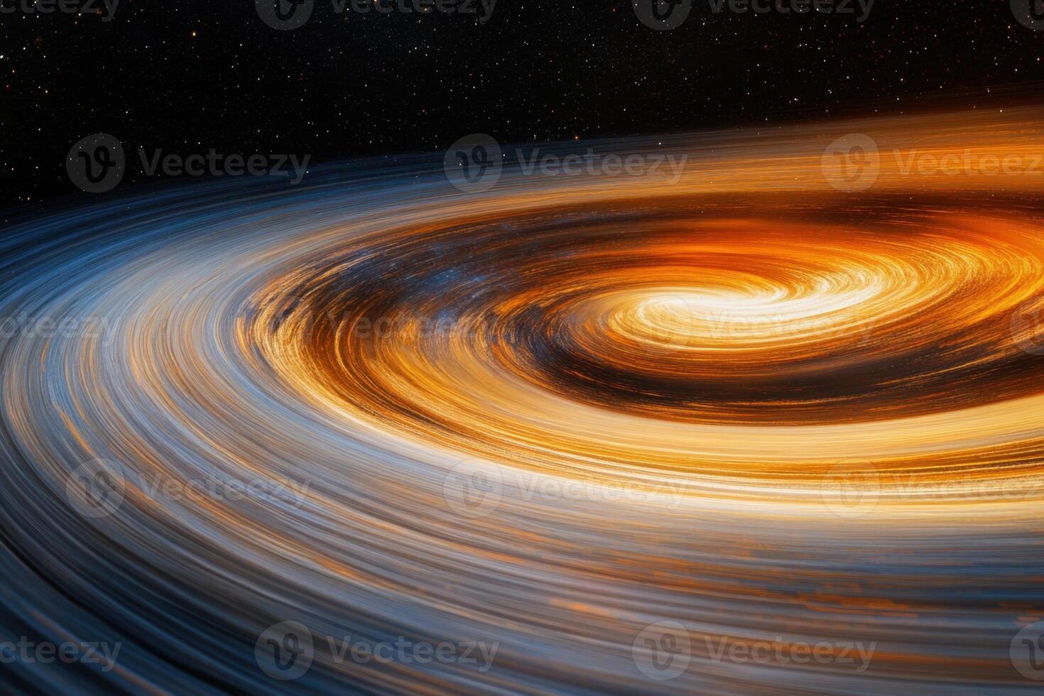 A swirling galaxy with a bright core, set against a backdrop of stars. photo