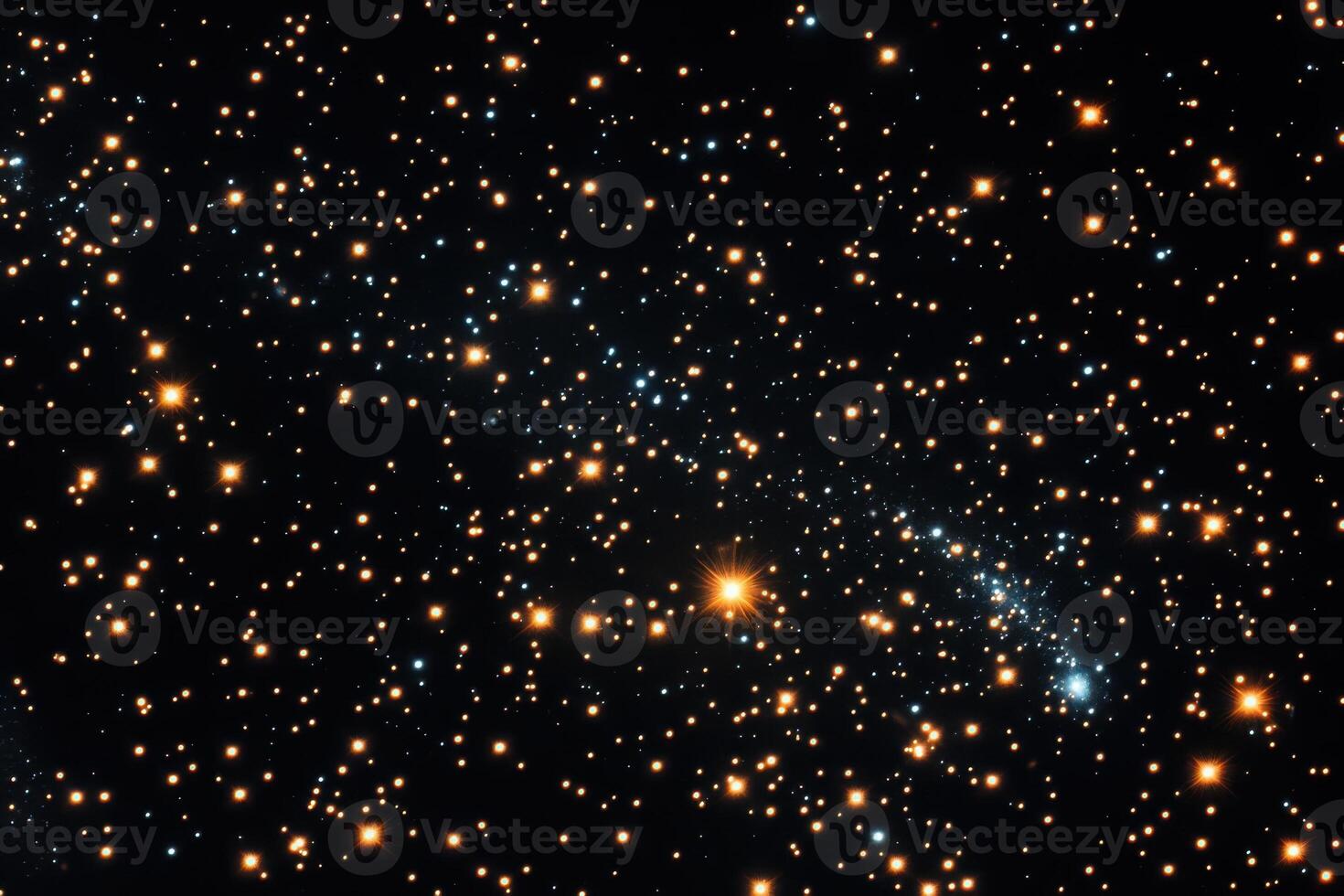 A vast expanse of stars twinkling in the night sky, with a bright star in the center. photo
