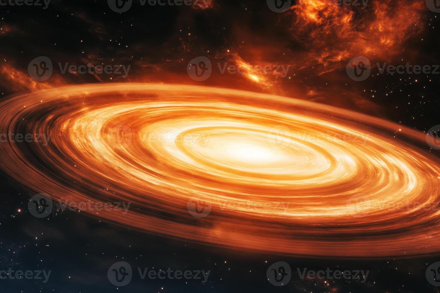 A vibrant, swirling galaxy with a glowing core. photo