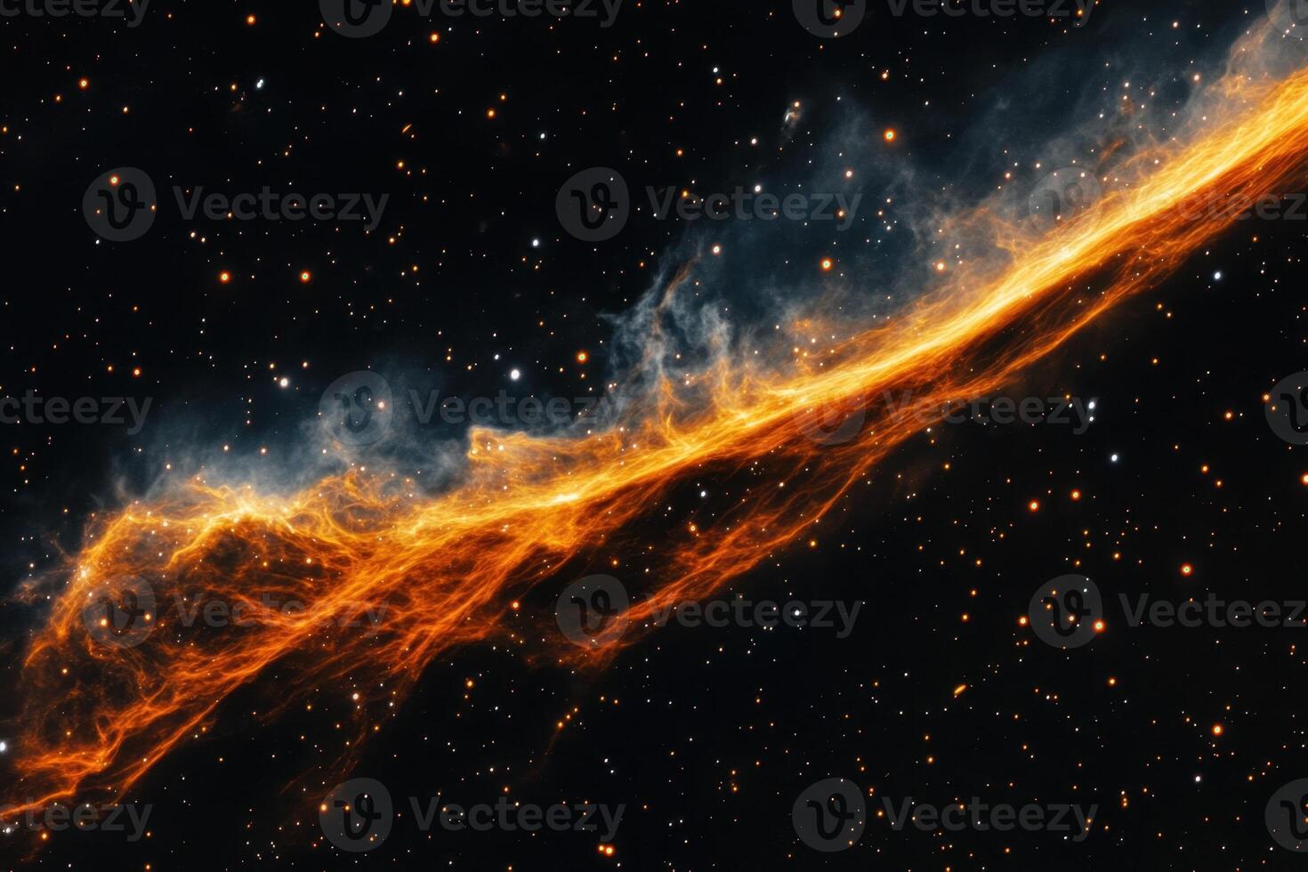 A vibrant, swirling nebula, a celestial tapestry of gas and dust, illuminated by distant stars. photo