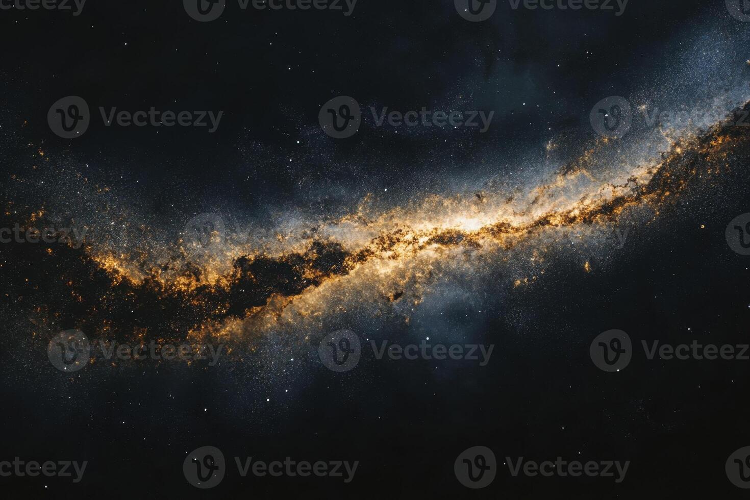 A stunning view of the Milky Way galaxy, a band of stars and gas that stretches across the night sky. photo