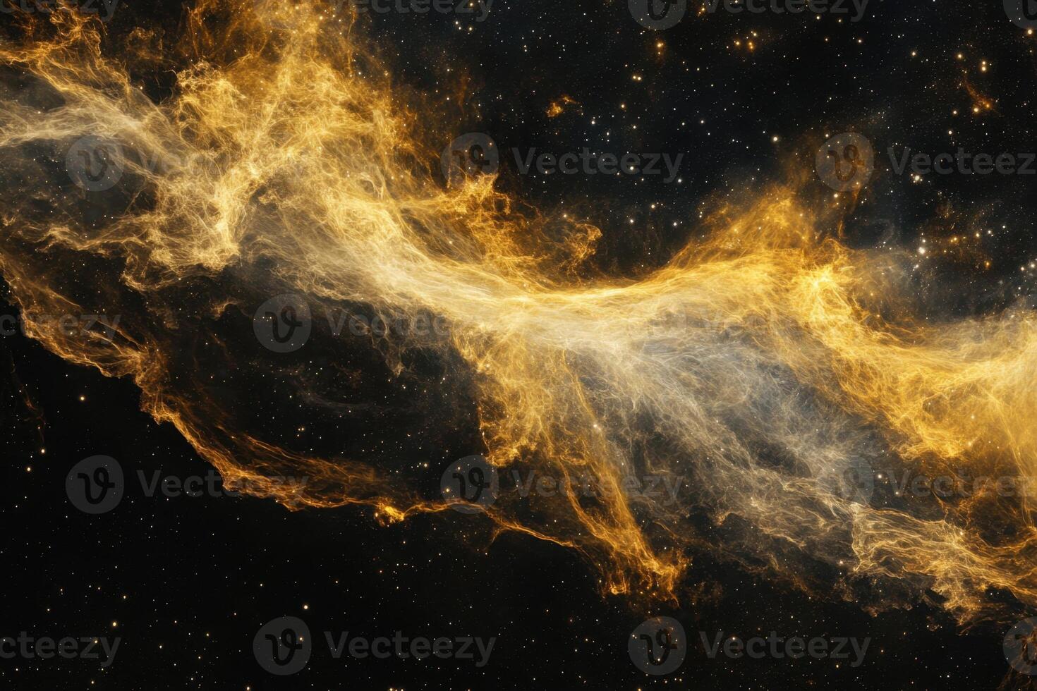A swirling nebula of gas and dust in space. photo