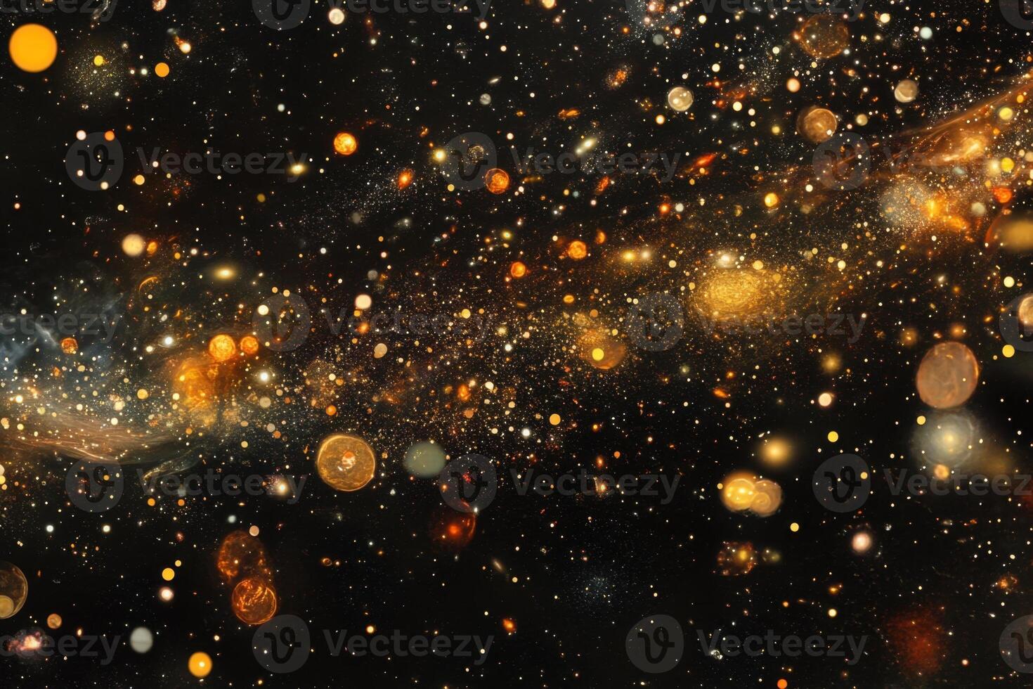 Abstract background with glowing lights and bokeh. photo