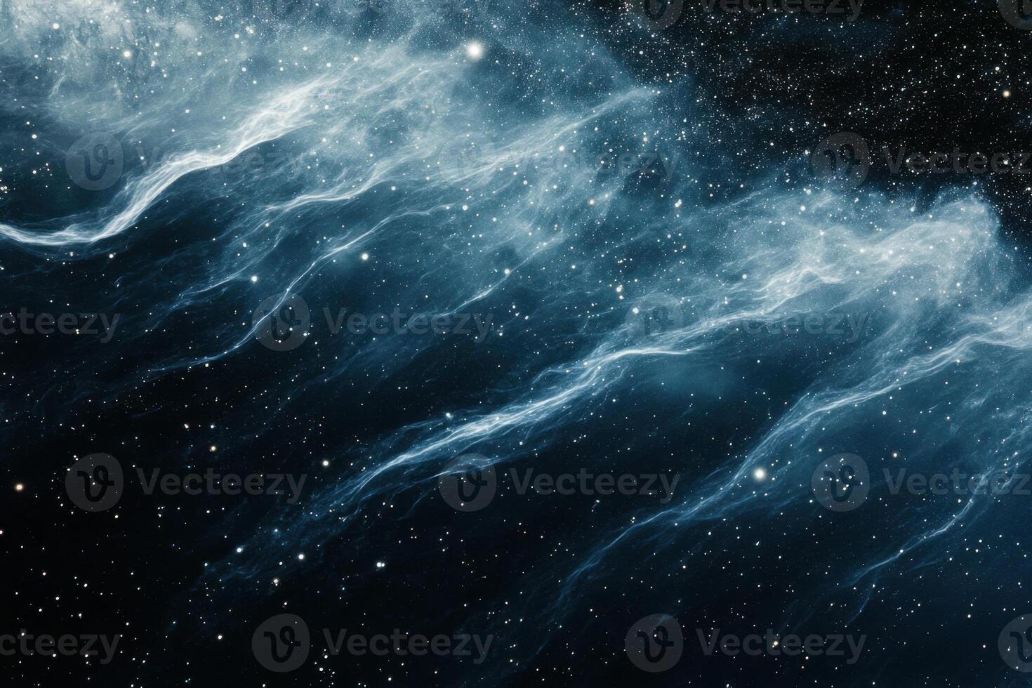 Abstract cosmic clouds of gas and dust in a deep space nebula with stars. photo