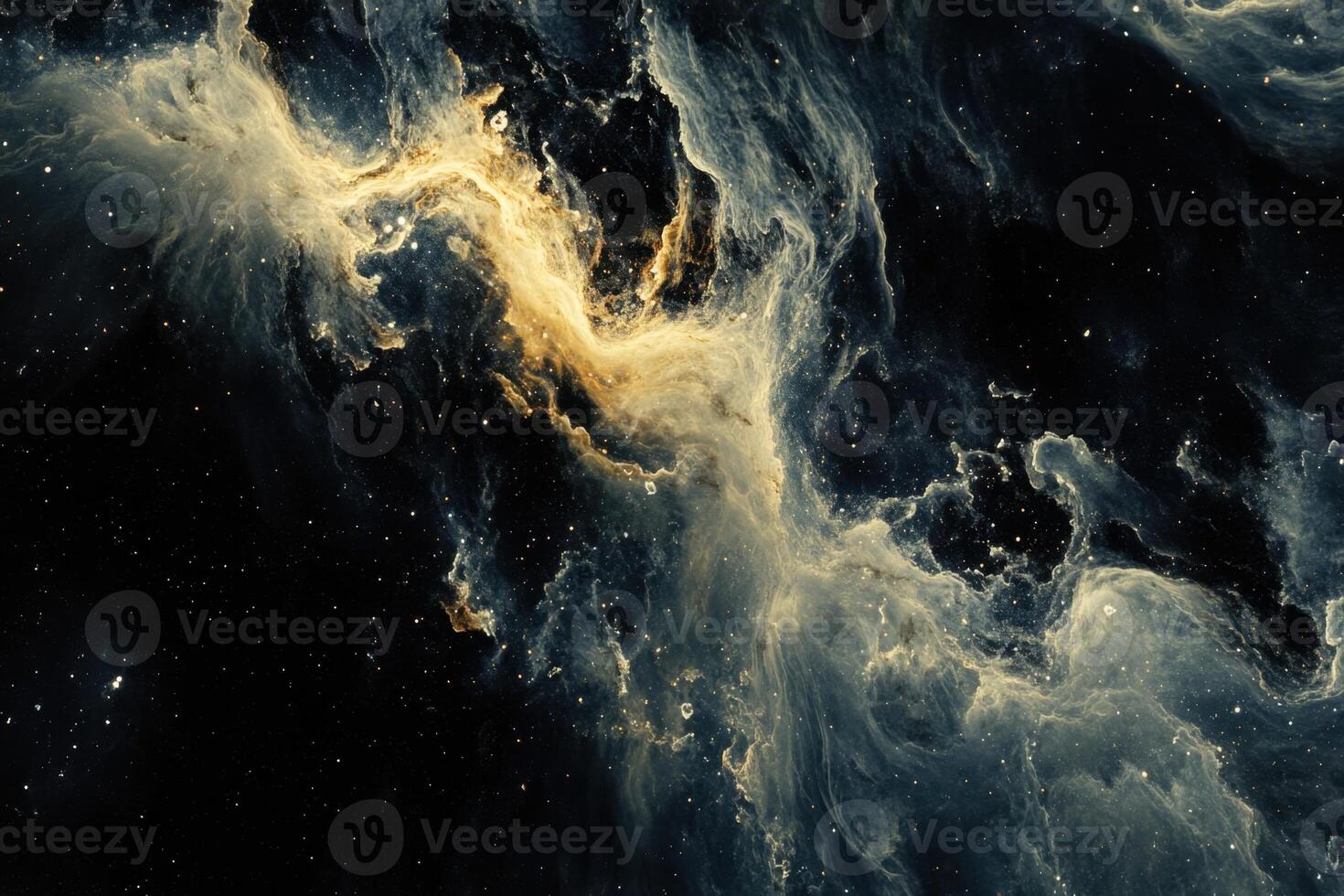 Abstract nebula with swirling clouds of gas and dust, a cosmic background. photo