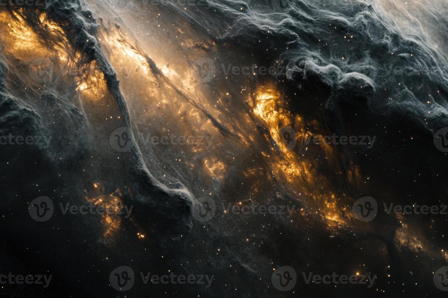Abstract space nebula with glowing gas. photo