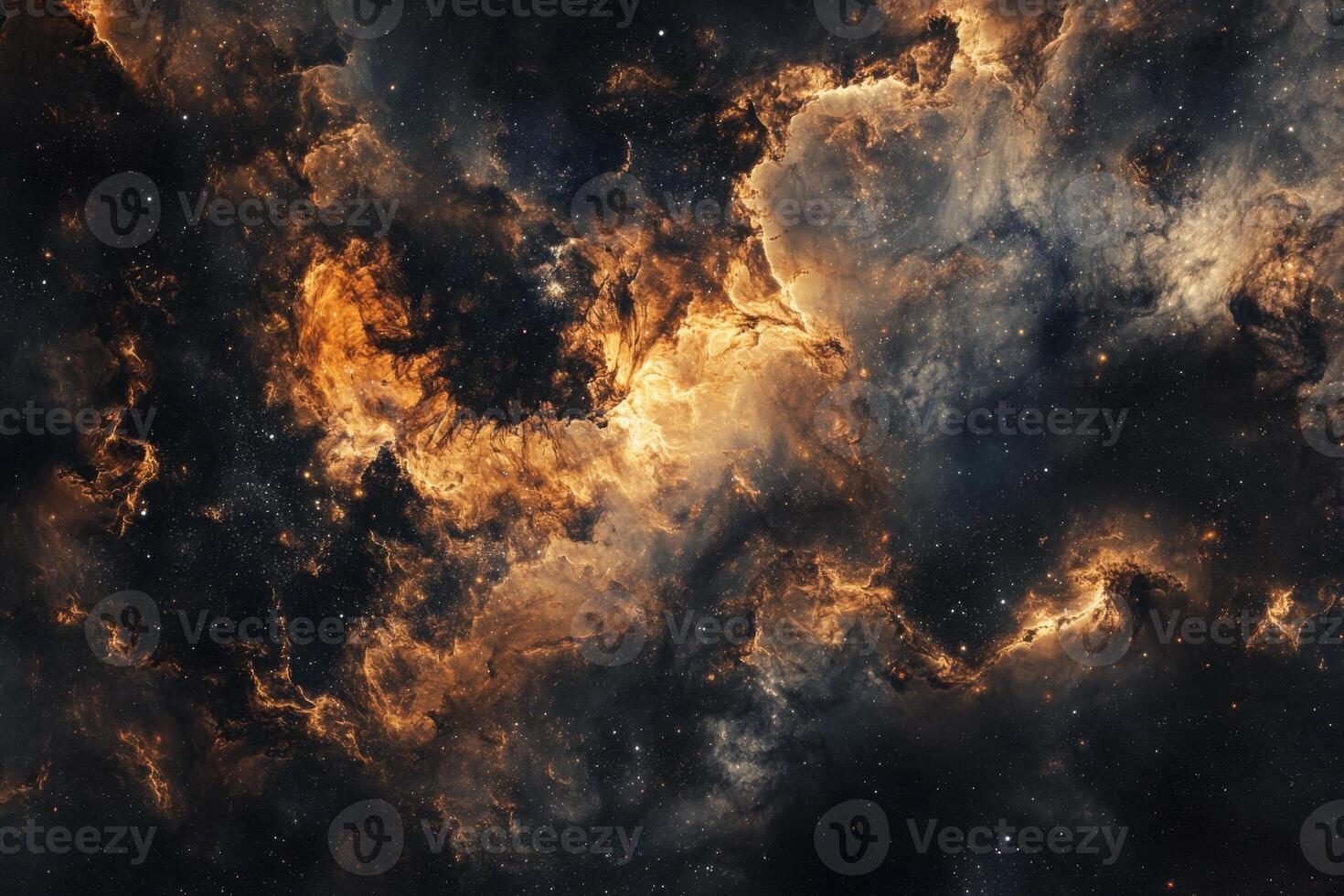 Cosmic clouds of gas and dust in space. photo