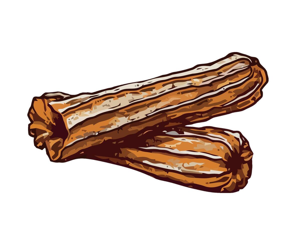 Organic snack fresh churro dessert icon isolated vector