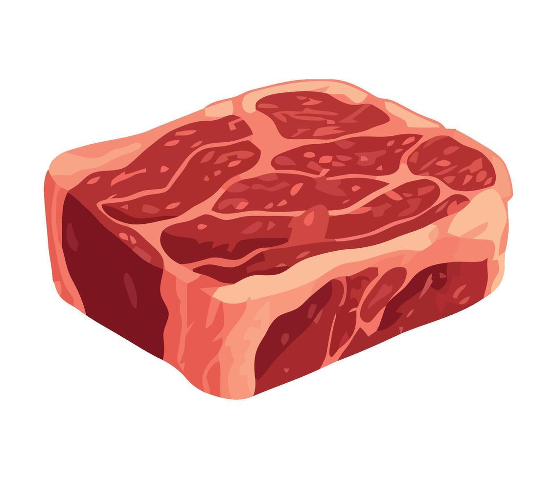Fresh pork fillet, sliced for gourmet lunch icon isolated vector