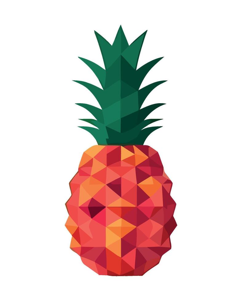 Fresh pineapple, ripe and juicy summer delight icon isolated vector