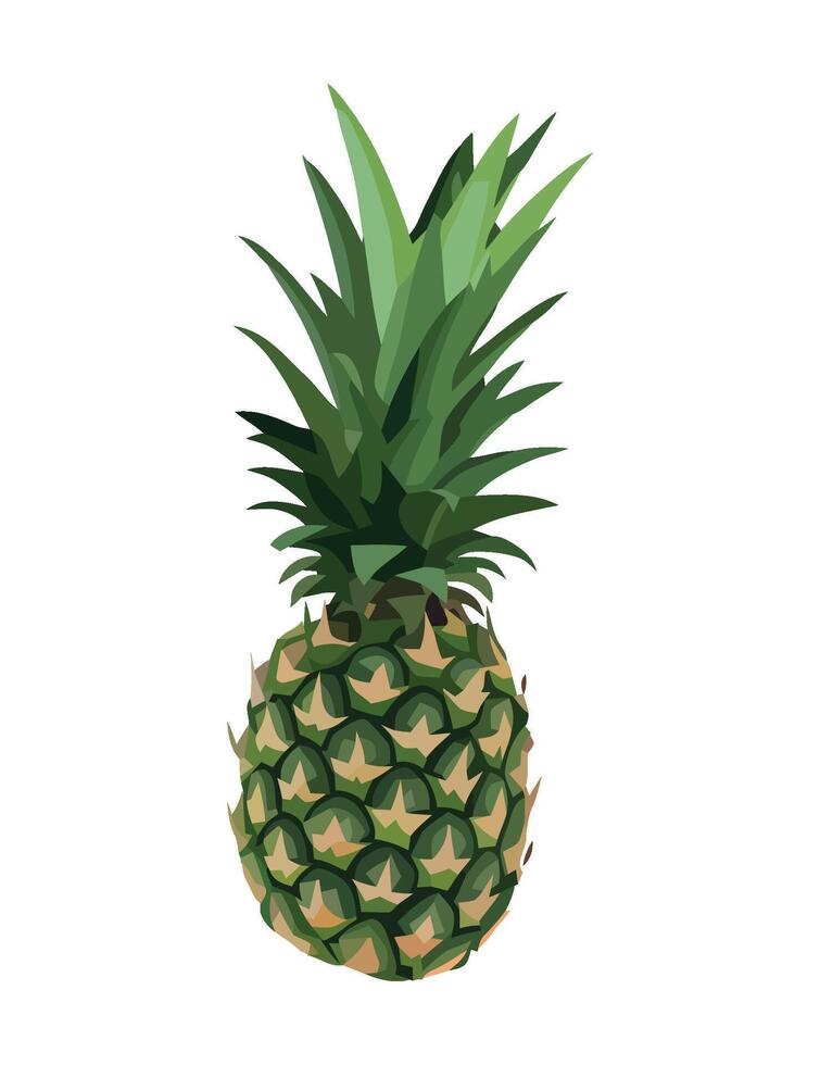 Fresh pineapple slice, a healthy tropical snack icon isolated vector