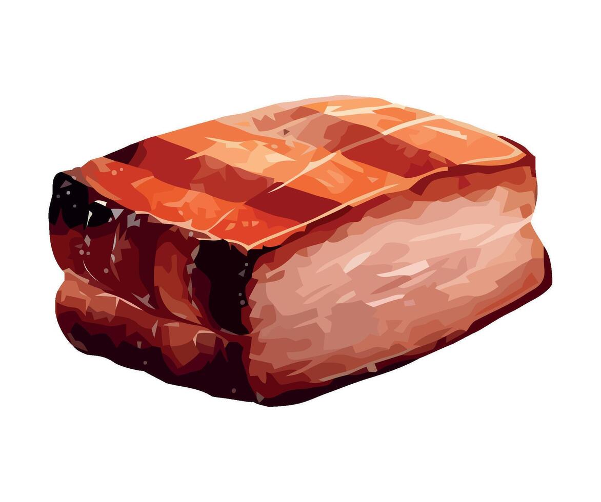 Gourmet pork meat icon isolated vector